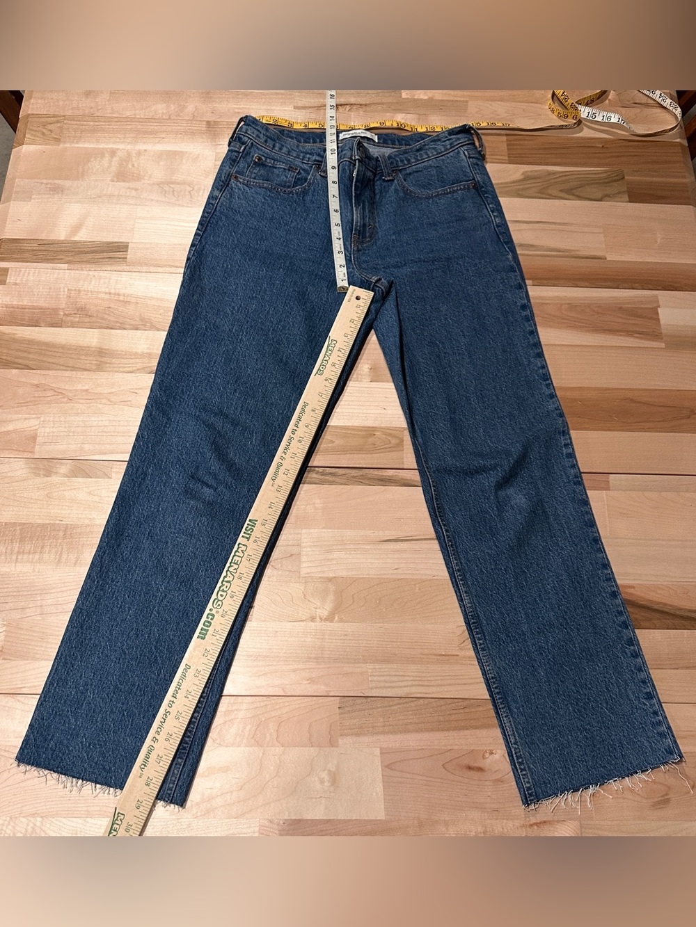 Abercrombie 90’s Straight Midrise Jeans - Dark Blue